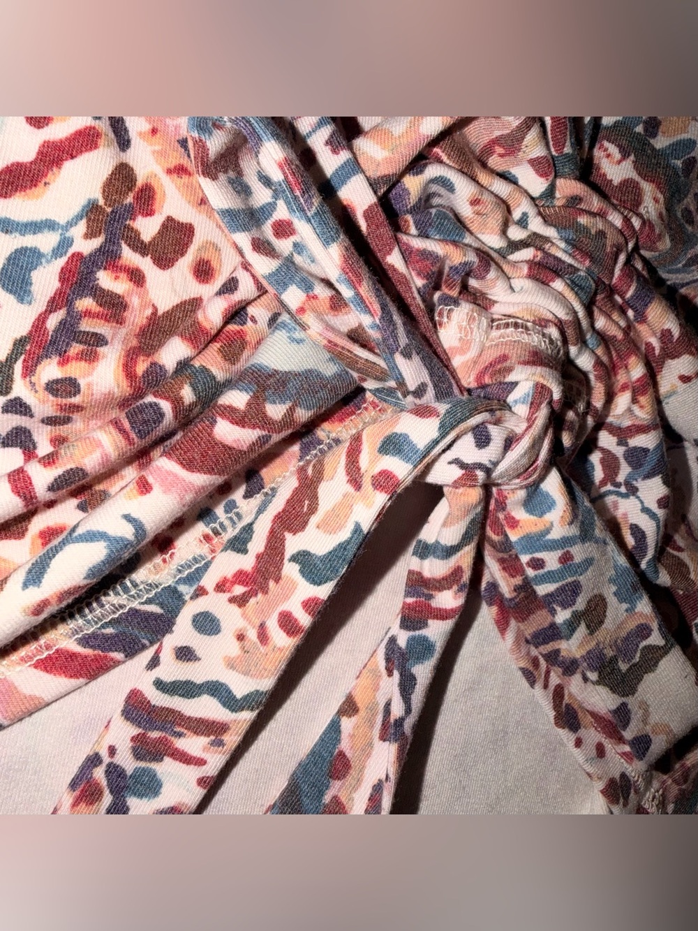 NWOT WESTBOUND Women’s Paisley Tie-Front Top in Pink ,Peach and Navy Size 1X - Picture 8 of 12